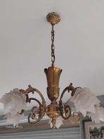 Te koop 2 lusters, Huis en Inrichting, Lampen | Kroonluchters, Ophalen, Glas