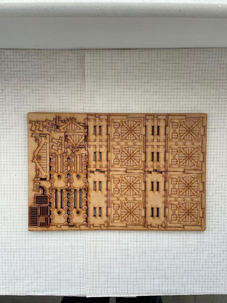 Hive Walls segments complete set compatible Necromunda, Hobby en Vrije tijd, Wargaming, Zo goed als nieuw, Overige soorten, Accessoires