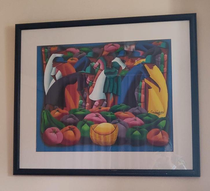 Schilderij handgeschilderd herkomst Domicaanse Republiek, Antiek en Kunst, Kunst | Schilderijen | Klassiek, Ophalen