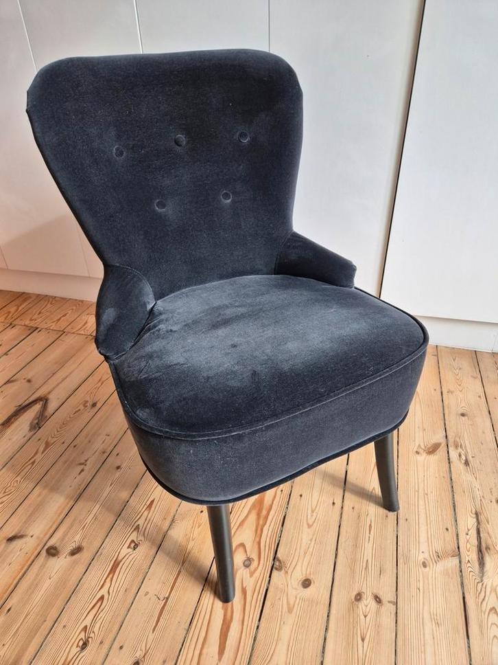 Fauteuils en velours IKEA, Huis en Inrichting, Stoelen, Zo goed als nieuw, Zwart, Ophalen