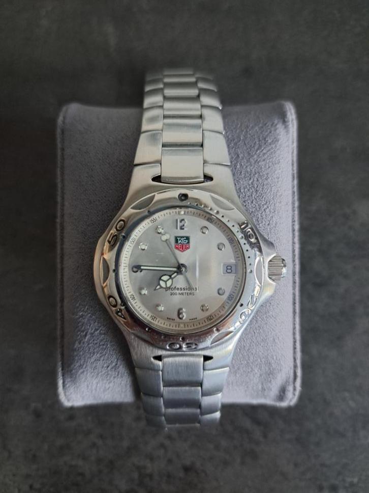 Tag Heuer in perfecte staat, Handtassen en Accessoires, Sporthorloges, Zo goed als nieuw, Zilver, Waterdicht, Ophalen