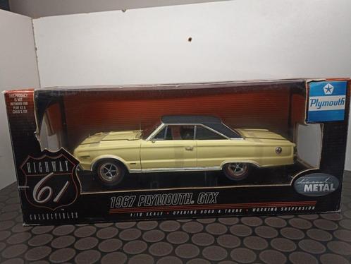 Plymouth GTX 1967 Highway 61, Hobby en Vrije tijd, Modelauto's | 1:18, Zo goed als nieuw, Auto, Overige merken, Ophalen of Verzenden
