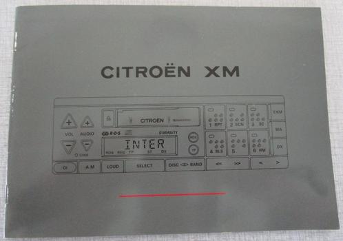 Citroën XM gebruiksaanwijzing autoradio-cassette-CD-speler, Auto diversen, Handleidingen en Instructieboekjes, Ophalen of Verzenden