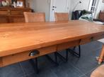 eettafel, Huis en Inrichting, Tafels | Eettafels, Gebruikt, 200 cm of meer, Grenenhout, 50 tot 100 cm