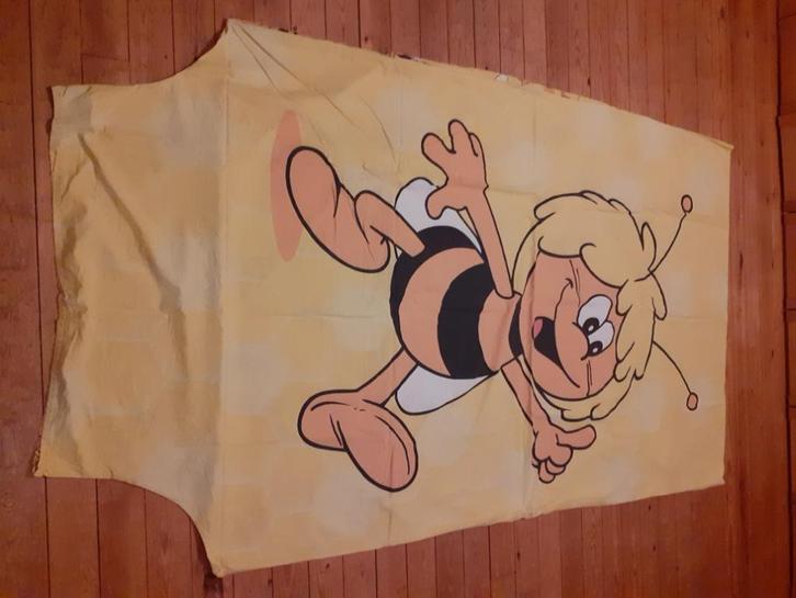 1 persoons dekbedovertrek + hoeslaken Maya, Kinderen en Baby's, Kinderkamer | Beddengoed, Gebruikt, Dekbedovertrek, Geel, Jongetje of Meisje