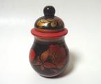 Boîte en bois vintage à motifs Khokhloma fabriquée en URSS, Antiek en Kunst, Ophalen of Verzenden