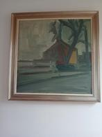 Schilderij van Marc Stockman. Afmetingen 1,16m op 1,16m., Antiek en Kunst, Ophalen