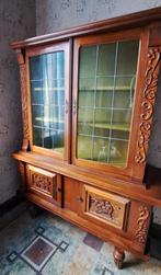 Vaisselier..verrière en bois en deux parties, Enlèvement, Utilisé