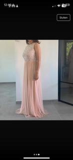 Avondjurk van mesh met pailletten in felroze, Nieuw, Roze, Lace & Beads, Ophalen
