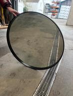 Ronde spiegel met zwarte rand, Huis en Inrichting, Woonaccessoires | Spiegels, Ophalen, Rond, Zo goed als nieuw, 75 tot 100 cm