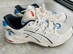 Asics gel witte sneakers met blauw en rood maat 39, Wit, Ophalen of Verzenden, Sneakers, Gedragen