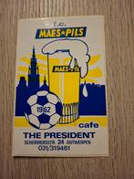 Sticker café The President Antwerpen FC Maes Pils Alken Maes, Verzamelen, Ophalen of Verzenden, Zo goed als nieuw, Sport