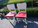 Houten stoelen wit/rood, Huis en Inrichting, Ophalen, Gebruikt, Overige kleuren, Eén