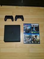 Playstation 4 Slim 1TB + 2 Controllers + 4 games, Games en Spelcomputers, Spelcomputers | Sony PlayStation 4, Ophalen of Verzenden