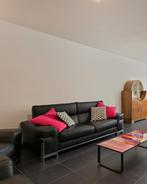Zwarte lederen zetels, Huis en Inrichting, Ophalen, 100 tot 125 cm, Design, Leer