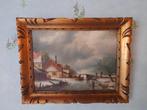 Antiek schilderij Winterlandschap, Antiek en Kunst, Kunst | Schilderijen | Klassiek, Ophalen