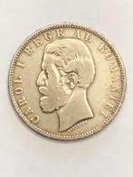 Munt zilver Roemenië 5 Lei Carol I jaartal 1882, Ophalen of Verzenden, Overige landen, Losse munt, Zilver
