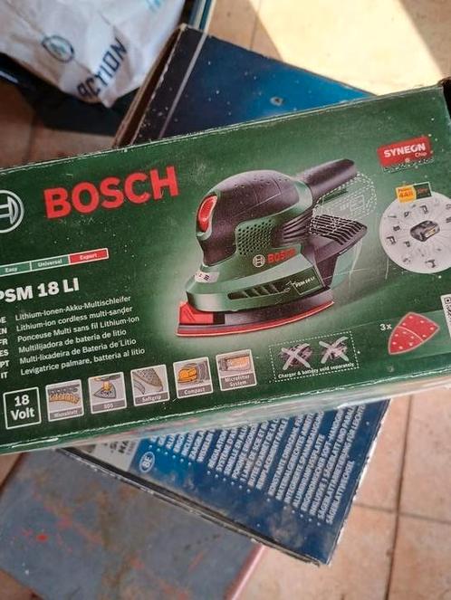 Ponceuse Bosch sans fil PSM 18 Li, Doe-het-zelf en Bouw, Gereedschap | Schuurmachines, Gebruikt, Ophalen