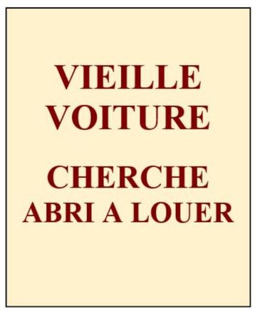 recherche abri pour une vieille voiture (Thuin)