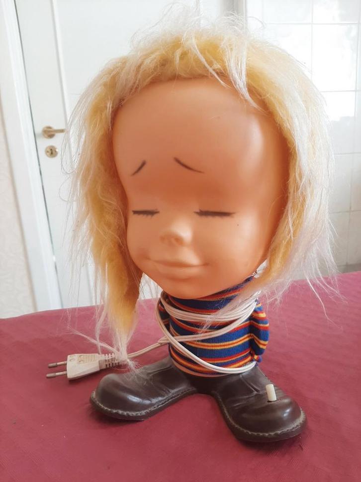 Vintage/Retro kinderlamp (1960–70), verzamelobject, werkt!, Huis en Inrichting, Lampen | Tafellampen, Gebruikt, Kunststof, Ophalen of Verzenden