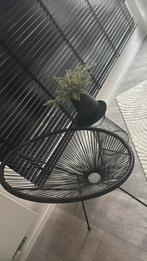 Loungestoel rotan met metalen tafeltje, Tuin en Terras, Ophalen, Rotan