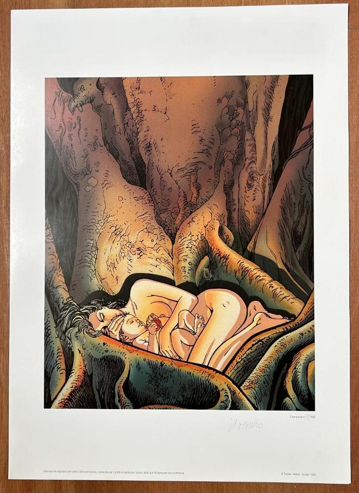 Makyo, P - Estampe Bleu Cobalt S/N - Grimion gant de cuir, Livres, BD, Comme neuf, Une BD, Envoi