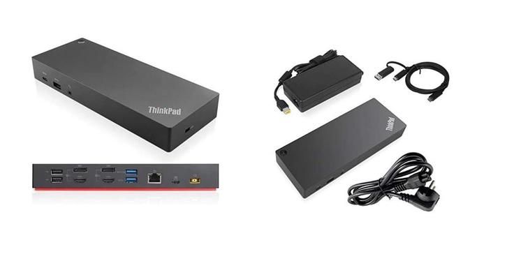 ThinkPad Hybrid USB-C & USB-A-dockingstation + 135W adapter, Computers en Software, Dockingstations, Refurbished, Docking station