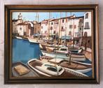 Haventje van St. Tropez ca. 1970 - ges. Guy Nochet (Fr)., Ophalen of Verzenden