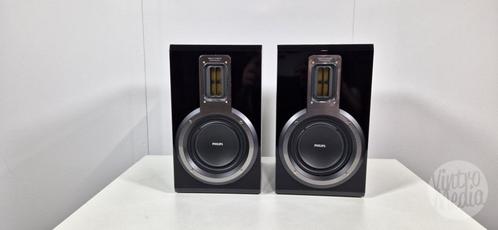 Philips MCD716 Luidsprekers | Speakers | Bookshelf, Audio, Tv en Foto, Luidsprekerboxen, Gebruikt, Front, Rear of Stereo speakers