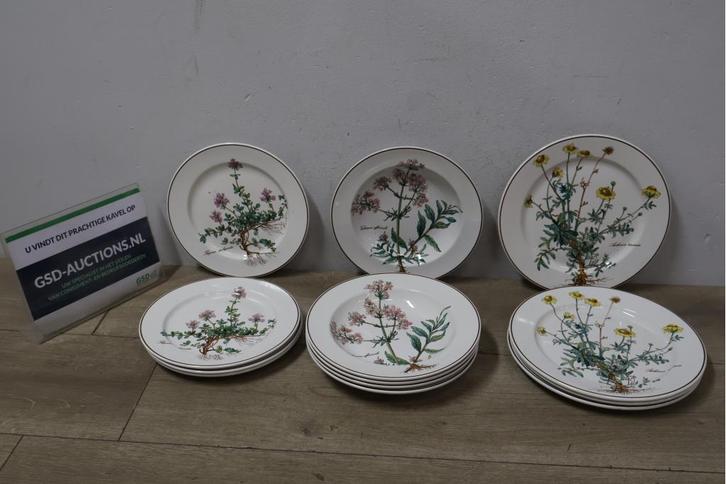 Villeroy & Boch borden met bloemenprint 13 stuks, Maison & Meubles, Cuisine | Vaisselle, Enlèvement ou Envoi