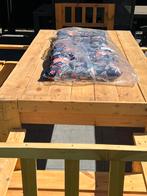 Tuin tafel houte met kussen en banken, Ophalen, Eettafel, Tuinset, Hout
