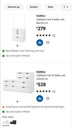 IKEA ladekast NORDLI met 10 lades originele prijs bij ikea v, Huis en Inrichting, Kasten | Ladekasten, Ophalen, Gebruikt