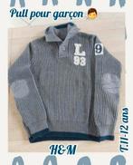 Pull ML pour garçon -gris-H&M-T.11-12 ans, Garçon, Enlèvement ou Envoi, Pull ou Veste, H&M