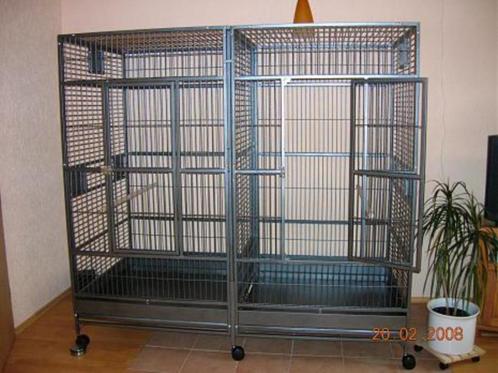 Cage perroquet DOUBLE CAGE ARA GRIS GABON CACATOES neuf, Dieren en Toebehoren, Vogels | Hokken en Kooien, Nieuw, Volière, Metaal