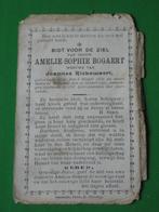 Bidprentje °1831 Slijpe +1901 Oostende Amelie Sophie BOGAERT, Ophalen of Verzenden, Bidprentje