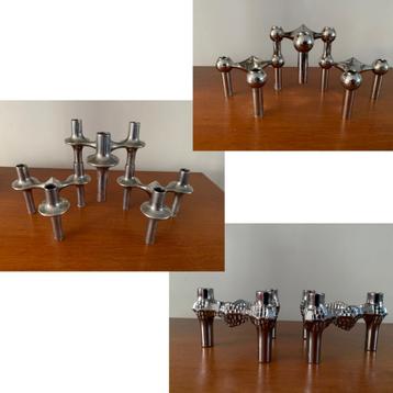 Vintage kaarsenhouderset Nagel beschikbaar voor biedingen