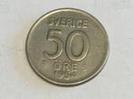 Suède 50 öre 1954 argent, Timbres & Monnaies, Monnaies & Billets de banque | Collections, Enlèvement ou Envoi