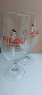 2 filou glazen, Verzamelen, Biermerken, Ophalen of Verzenden, Zo goed als nieuw