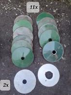 Lot de 13 abas jours tole emaillee 1900