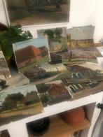 KUNST SCHILDERIJ 30 STUKS LANDELIJK COUNTRY FRANS DOEK  HOUT, Antiek en Kunst, Ophalen of Verzenden