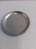 Klein ( 17 cm ) verzilverde bord, vintage, Ophalen of Verzenden