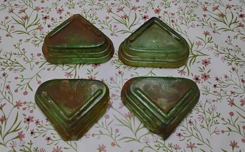 Complete set glazen voetjes voor Leuvense stoof., Huis en Inrichting, Kachels, Gebruikt, Vrijstaand, Kolenkachel, Overige brandstoffen