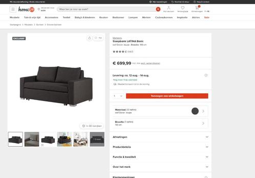 3 zit zetel - Slaapbank LATINA, Huis en Inrichting, Zetels | Zetels, Nieuw, Rechte bank, Driepersoons, 150 tot 200 cm, Hout, Kunststof