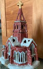 Superbe petite ÉGLISE EN FAÏENCE ÉMAILLÉE, Enlèvement ou Envoi