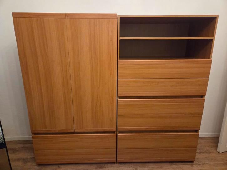 Moderne houten kast, Huis en Inrichting, Kasten | Ladekasten, 200 cm of meer, 150 tot 200 cm, 5 laden of meer, Ophalen