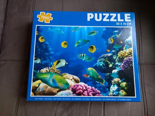 Puzzel 1000 stuks - Onderwater wereld, Hobby en Vrije tijd, Denksport en Puzzels, Zo goed als nieuw, Legpuzzel, 500 t/m 1500 stukjes