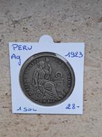 Peru 1 sol 1923 AG mooi patina !!, Enlèvement ou Envoi
