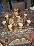 Antiek mokkaservies 6 pers gesigneerd, Ophalen