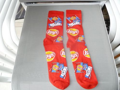paar rode Lay's sokken maat 41-45, Kleding | Heren, Sokken en Kousen, Nieuw, Ophalen of Verzenden