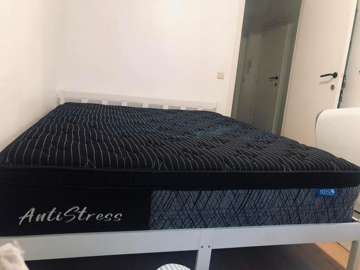 Matras 160x200 pocketvering – netjes, Maison & Meubles, Chambre à coucher | Lits, Comme neuf, Deux personnes, 160 cm, 200 cm, Noir